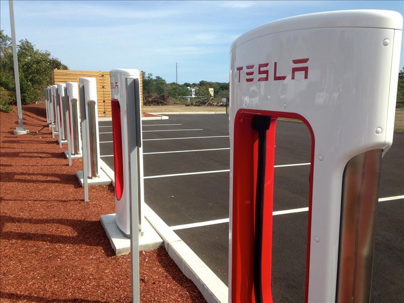 Tesla charging station